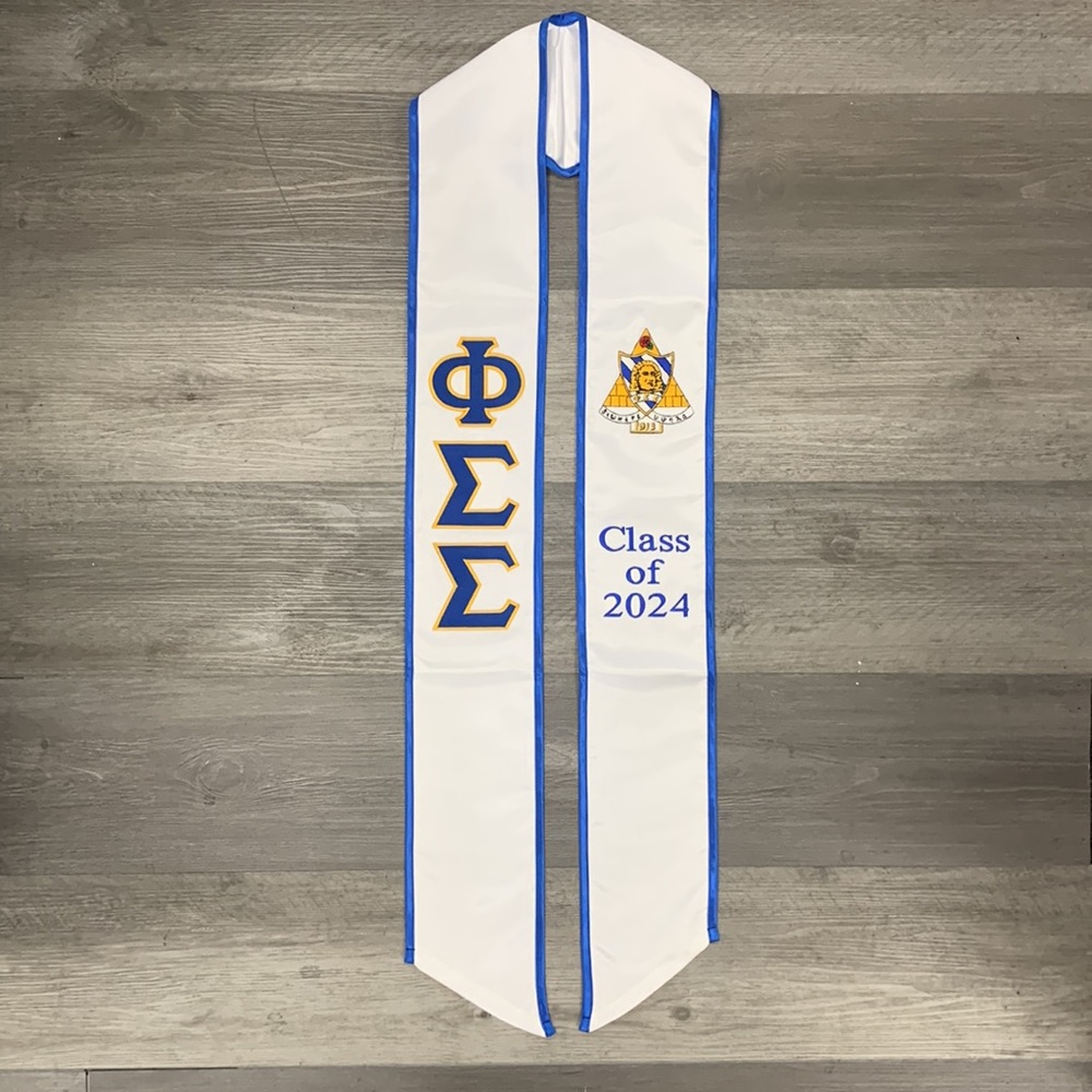 Phi Sigma Sigma Class of 2025 Graduation Stoles Sash